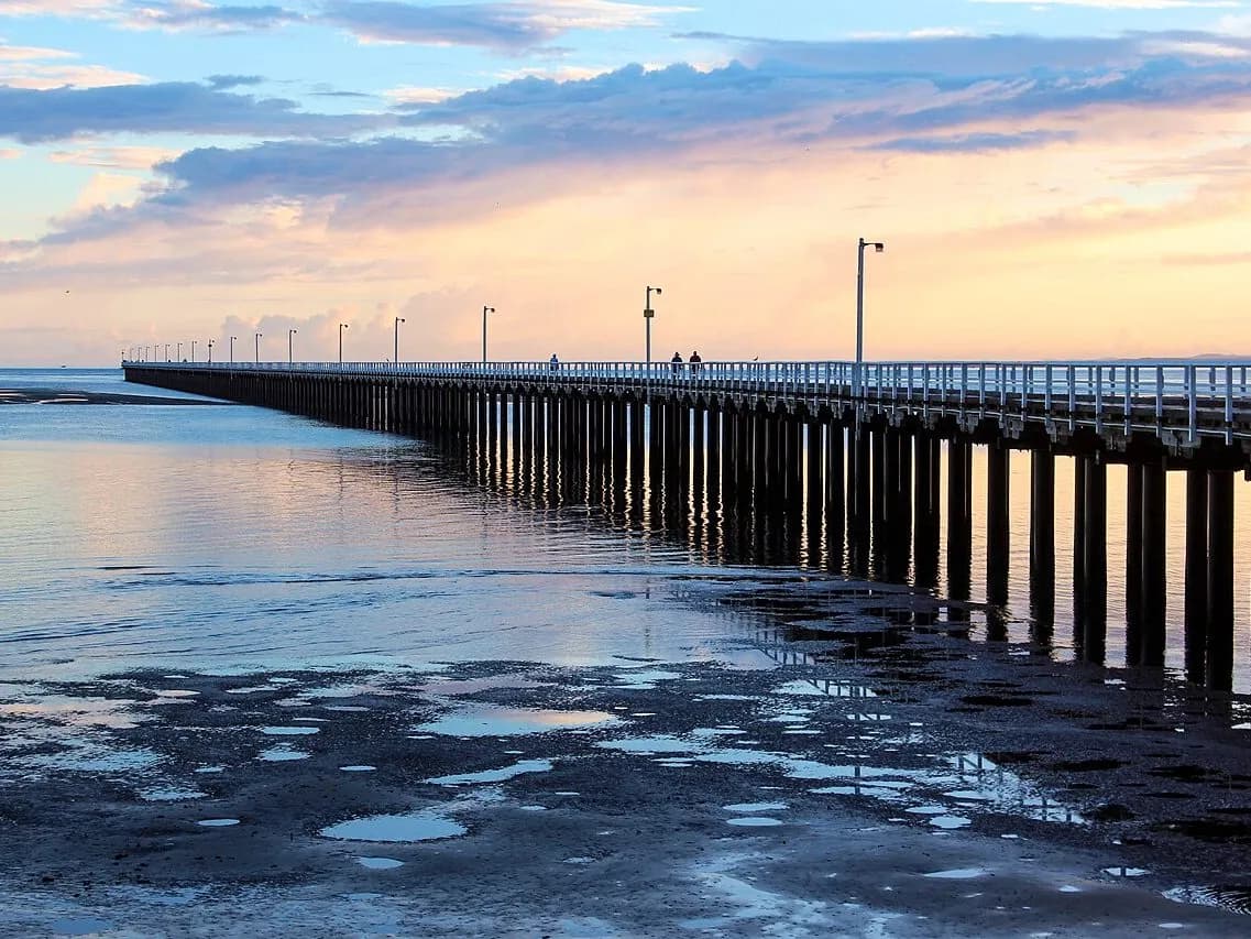 The pier at Hervey Bay at sunset
