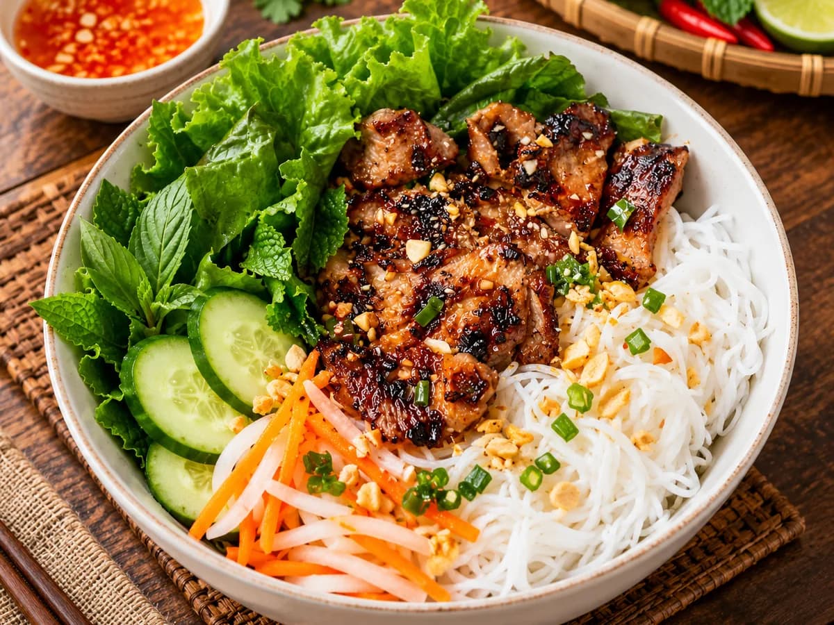 Vietnamese Grilled Pork Vermicelli Bowl